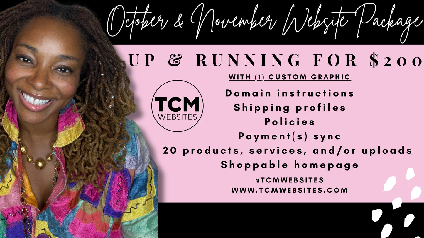 October & November Website Special